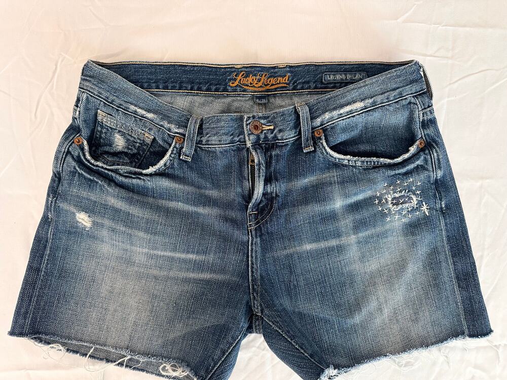 Lucky Brand Lucky Legend Dylan Boyfriend Denim Shorts 8/29 Made USA Distressed